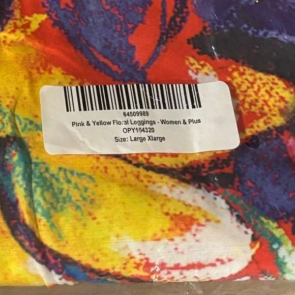 Colorful Floral Women's Leggings, Lily by Firmiana - Picture 10 of 10